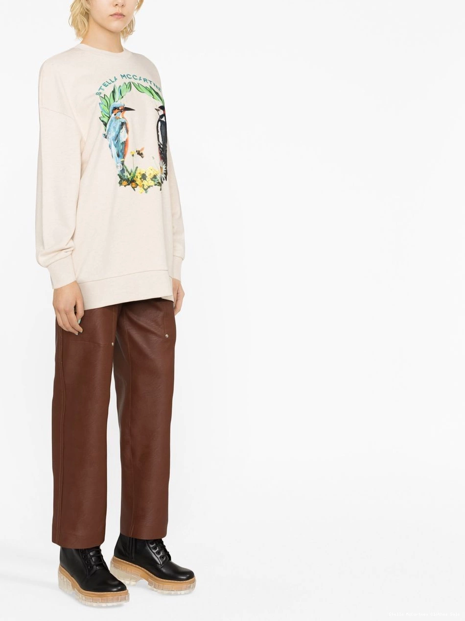 Cheap McCartney cotton logo-print jumper Women Stella 0528